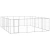 Outdoor Dog Kennel Galvanized Steel 390.7 ft²