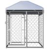 Outdoor Dog Kennel with Roof 39.4"x39.4"x49.2"