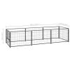 Dog Kennel Black 32.3 ft² Steel