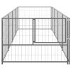 Dog Kennel Silver 43.1 ft² Steel