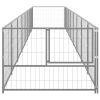 Dog Kennel Silver 86.1 ft² Steel