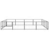 Dog Kennel Black 172.2 ft² Steel