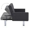 Sofa Bed with Armrest Dark Gray Fabric