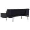 Sofa Bed with Armrest Dark Gray Fabric