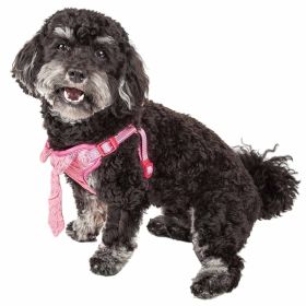 Pet Life 'Chichi Shaggy' Mesh Reversible And Breathable Adjustable Dog Harness W/ Shaggy Neck Tie (size: X-Small)