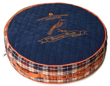 Touchdog Bark-Royale Posh Rounded and Raised Designer Fleece Plaid Dog Bed (size: medium)