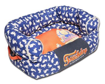 Touchdog Lazy-Bones Rabbit-Spotted Premium Easy Wash Couch Dog Bed (size: large)