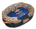 Touchdog 70's Vintage-Tribal Throwback Diamond Patterned Ultra-Plush Rectangular Rounded Dog Bed