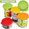 Pet Food Can Covers; Universal Safe Silicone Dog & Cat Food Can Lids; pack of 2