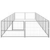 Dog Kennel Silver 172.2 ft² Steel