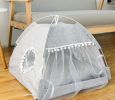 Washable Pet Puppy Kennel Dog Cat Tent, Pet Tent Bed, Pet Teepee Dog Cat Bed with Canopy, Pet Bed, Portable Foldable Durable Pet Tent